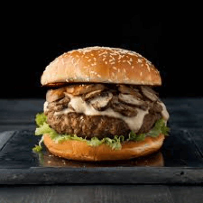 Chicken Mushroom Steak Burger